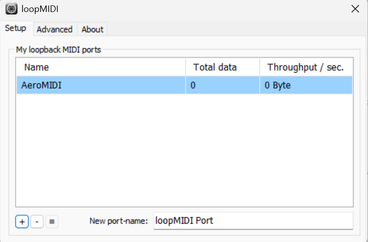 LoopMIDI 创建成功